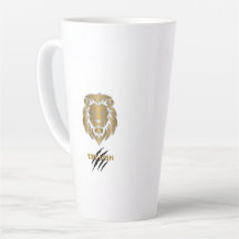 Der Löwe Gold & Schwarz Grafik-Mug