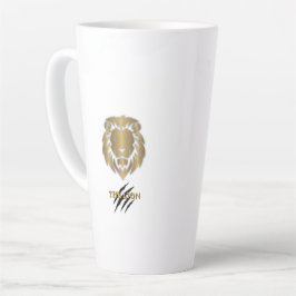 Der Löwe Gold & Schwarz Grafik-Mug Milchtasse