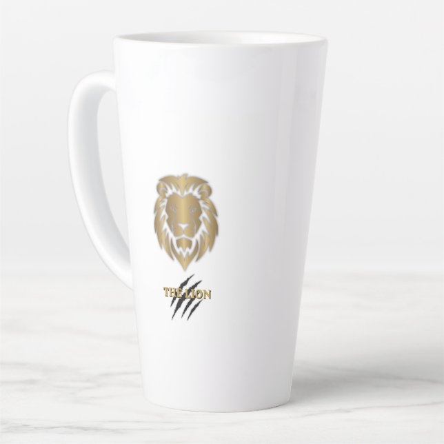Der Löwe Gold & Schwarz Grafik-Mug Milchtasse (Linke Ecke)