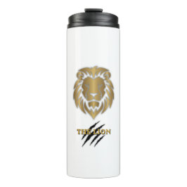 Der Löwe Gold & Schwarz Grafik-Mug Thermosbecher