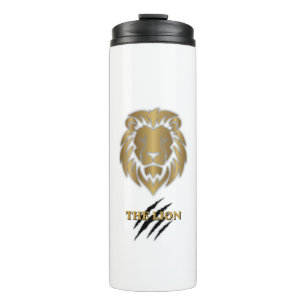Der Löwe Gold & Schwarz Grafik-Mug Thermosbecher