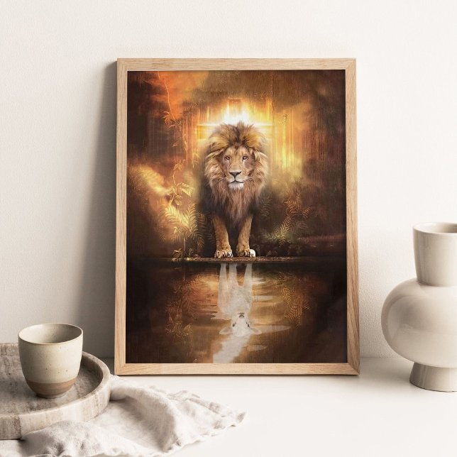 Der Löwe und das Lamm, Christliche Kunst, Religiös Poster (Von Creator hochgeladen)