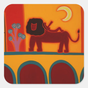 Der Löwe von Fulham Broadway 2008 Quadratischer Aufkleber