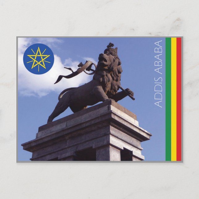 Der Löwe von Juda, Addis Abeba - Äthiopien Postkar Postkarte (Vorderseite)