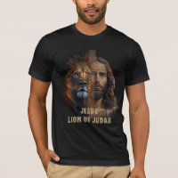 Der Löwe von Juda & Kreuz Jesu Schwarzen T - Shirt