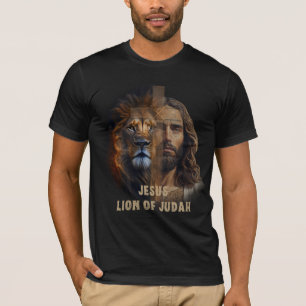 Der Löwe von Juda & Kreuz Jesu Schwarzen T - Shirt