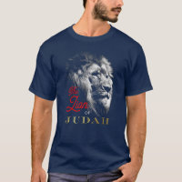 Der Löwe von Judah Navy Blue Red Gold Christlich