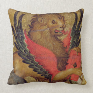 Der Löwe von St Mark (Öl auf Platte) Kissen