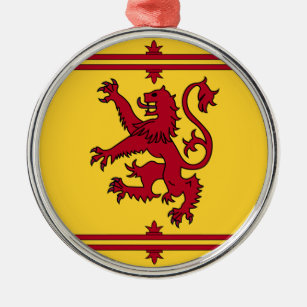 Der Löwe zügellos von Schottland Silbernes Ornament