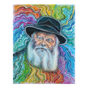 Der Lubavitcher Rebbe Rainbow Fotodruck