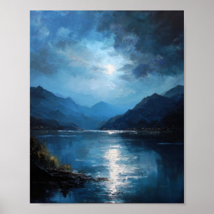 Der Lumineszierende Ausklang: Eine Mondscheinnacht Poster