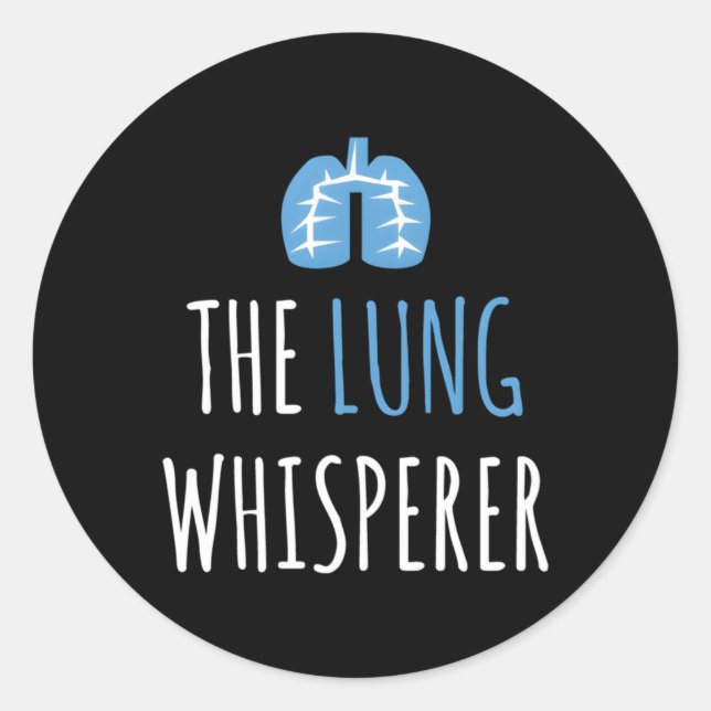 Der Lung Whisperer Atemtherapeut Runder Aufkleber (Vorderseite)