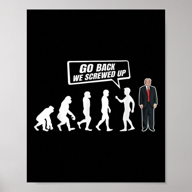 Der lustige Anti Trump geht zurück und wir haben T Poster (Vorne)