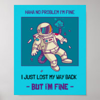 Der lustige Astronaut hat im Weltraum verloren.