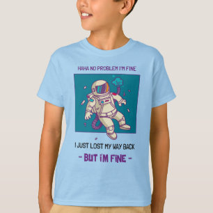 Der lustige Astronaut hat im Weltraum verloren. T-Shirt