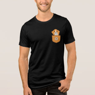 Der lustige Beagle in der Tasche Tri-Blend Shirt