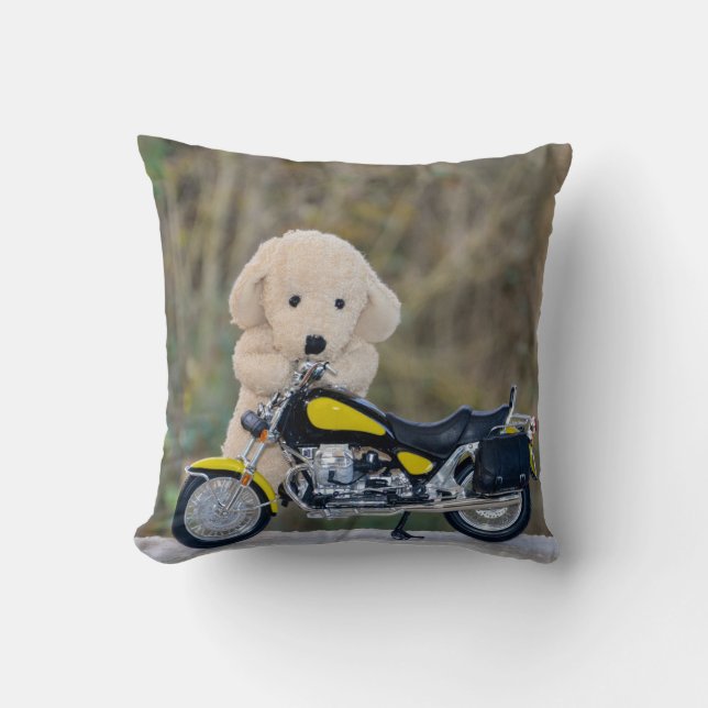 Der lustige Biker - Kissen (Vorderseite)