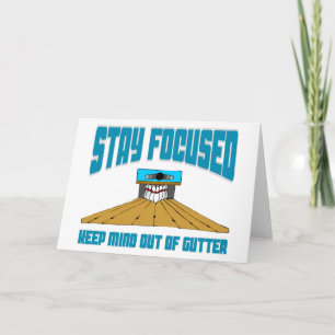 Der lustige Bowling Behielt den Verstand aus dem A Feiertagskarte