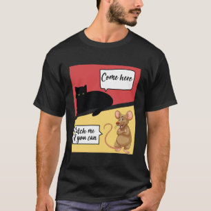 Der lustige Dialog zwischen einer Katze und einer  T-Shirt