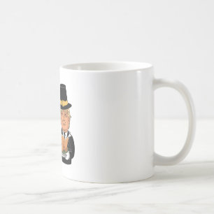 Der lustige Donald Trump reitet ein Einhorn. Pink  Kaffeetasse