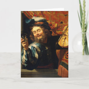 Der lustige Fiedler - Van Honthorst Feiertagskarte