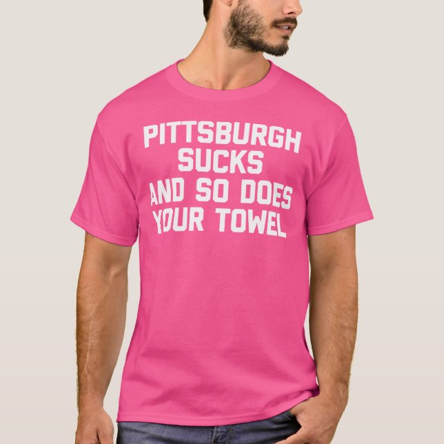 Der lustige Fußball Pittsburgh Sind zum Kotzen gen T-Shirt (Vorderseite)