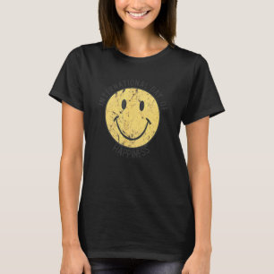 Der lustige Internationale Tag des Glücks lächelt T-Shirt