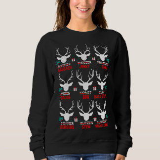 Der lustige Jäger aller Rentiere des Weihnachtsman Sweatshirt
