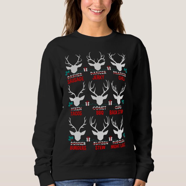 Der lustige Jäger aller Rentiere des Weihnachtsman Sweatshirt (Vorderseite)