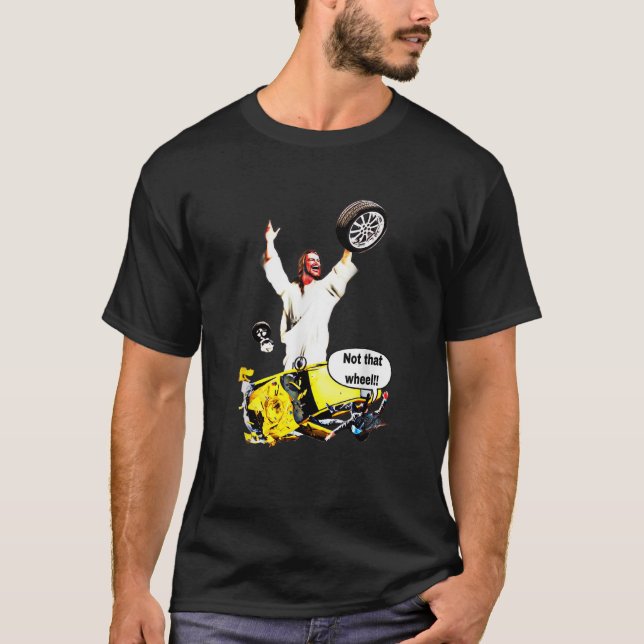 Der lustige Jesus nimmt die Rädermäuse. T-Shirt (Vorderseite)