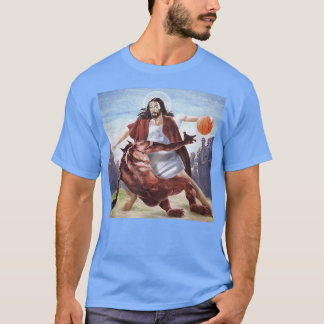 Der lustige Jesus überquert den Teufel Christliche T-Shirt