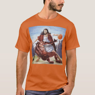 Der lustige Jesus überquert den Teufel Christliche T-Shirt
