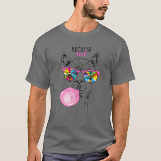 Der lustige Lama in einer Regenbogenbrille, rosafa T-Shirt