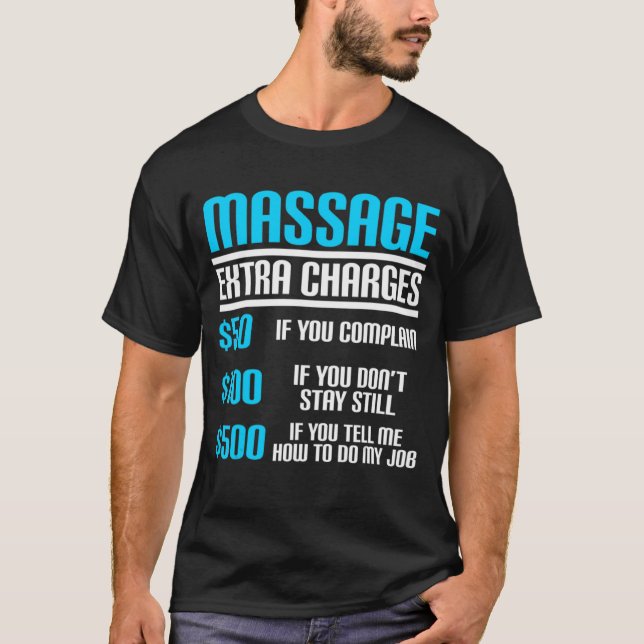 Der lustige Massagetherapeut wird zusätzlich mit L T-Shirt (Vorderseite)
