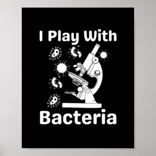 Der lustige Mikrobiologe, den ich mit Bacteria Pos Poster