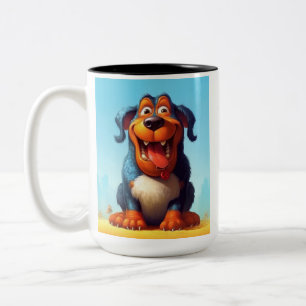 Der lustige Monster Hund: Slobbering Sasquatch Zweifarbige Tasse