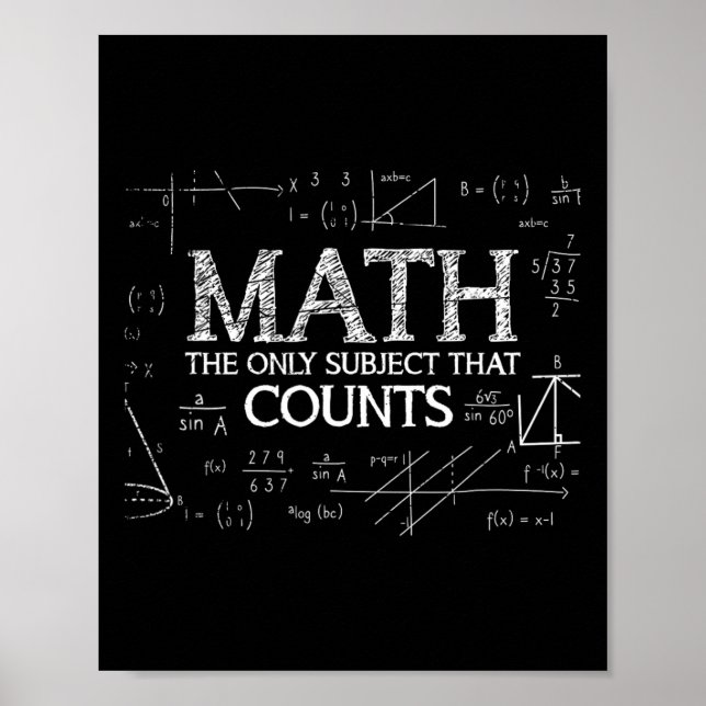 Der lustige Nerd der Wissenschaft mathematisiert d Poster (Vorne)