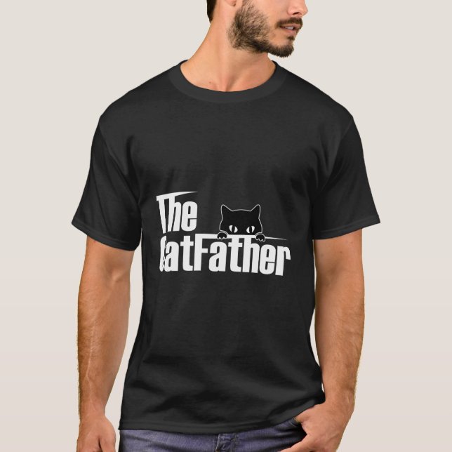 Der lustige Niedliche Katze-Vater des Katvaters T-Shirt (Vorderseite)