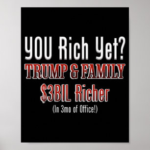 Der lustige politische Korrupte Trump wird im Amt  Poster