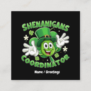 Der lustige Shenanigans-Koordinator Quadratische Visitenkarte