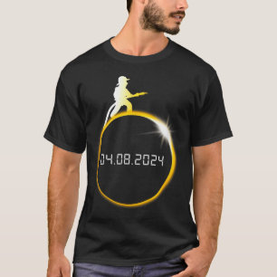Der lustige Sonnenfinsternis-Feuerwehrmann-Mond-Fe T-Shirt