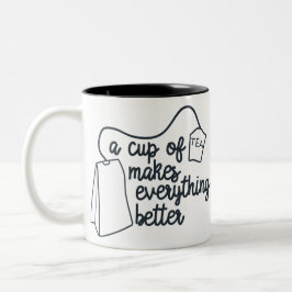 Der lustige Teecup macht alles besser Zweifarbige Tasse