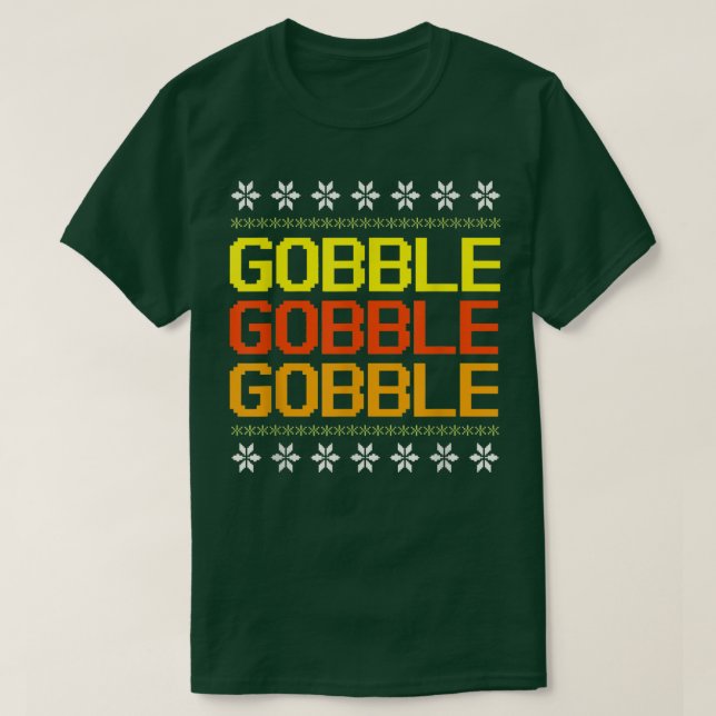 Der lustige türkische Gobble-Ugly-Erntedank-Pullov T-Shirt (Design vorne)