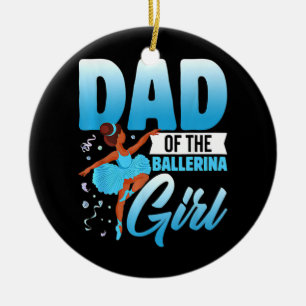 Der lustige Vater der Ballerina Girl Ballett Tänze Keramik Ornament
