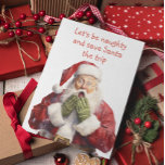 Der lustige Weihnachtsmann, wir sind verrückt Feiertagskarte<br><div class="desc">Dieses Design entstand aus meiner einzigartigen Acrylmalerei. Sie kann personalisiert werden, indem Sie auf die Schaltfläche Anpassen klicken und den Namen, die Initialen oder die Wörter ändern. Sie können auch die Textfarbe und den Textstil ändern oder den Text für nur ein Bild löschen. Kontaktieren Sie mich unter colorflowcreations@gmail.com , wenn...</div>