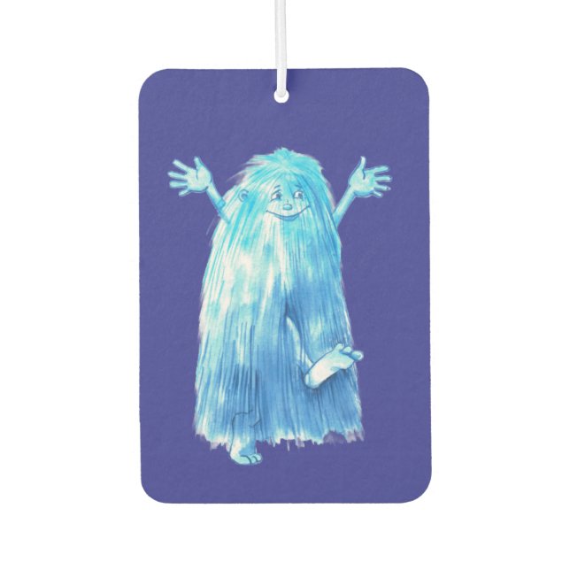 Der lustige Yeti  Autolufterfrischer (Vorderseite)