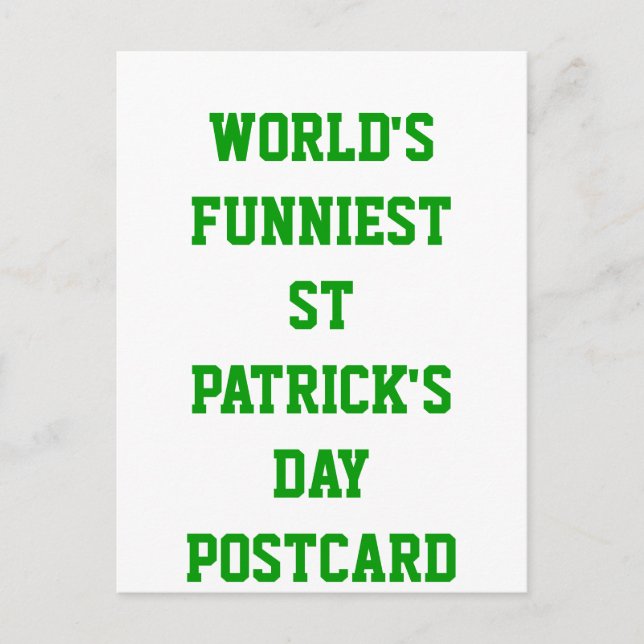 Der lustigste St. Patrick's Day Postkarte (Vorderseite)