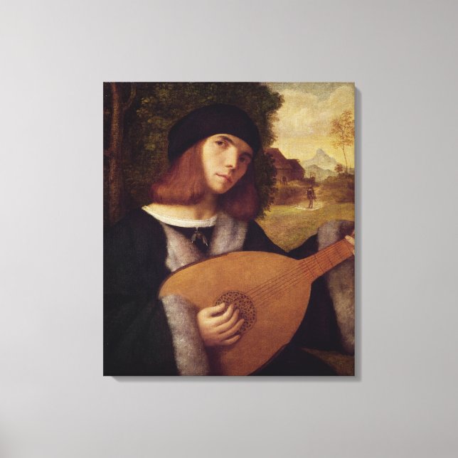 Der Lute Player Leinwanddruck (Vorderseite)