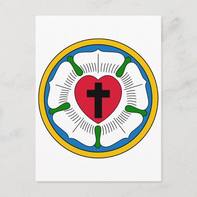 Der Luther-Rose-Lutheranismus Martin Luther Postkarte (Vorderseite)