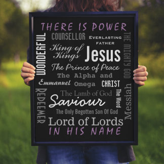 Der mächtige Name Jesu Christlich Poster